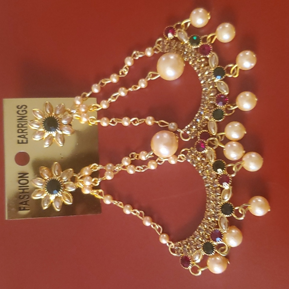 Indian fashion earrings 4inces